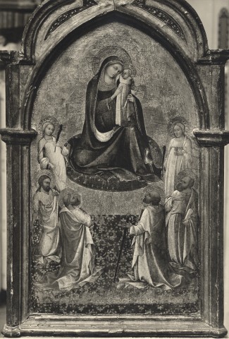Anonimo — Pietro di Giovanni - sec. XV - Madonna con Bambino in gloria e santi — insieme